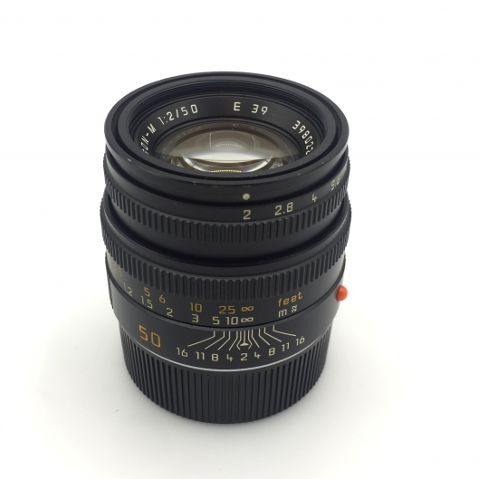 Leica 50mm f2 Summicron-M with built-in hood